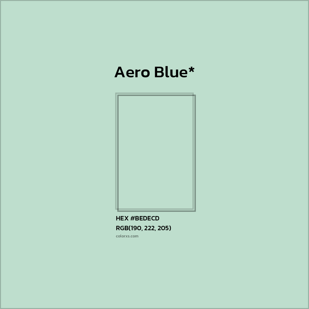 HEX #BEDECD Color Name, Color Code, Palettes, Similar Paints, Images