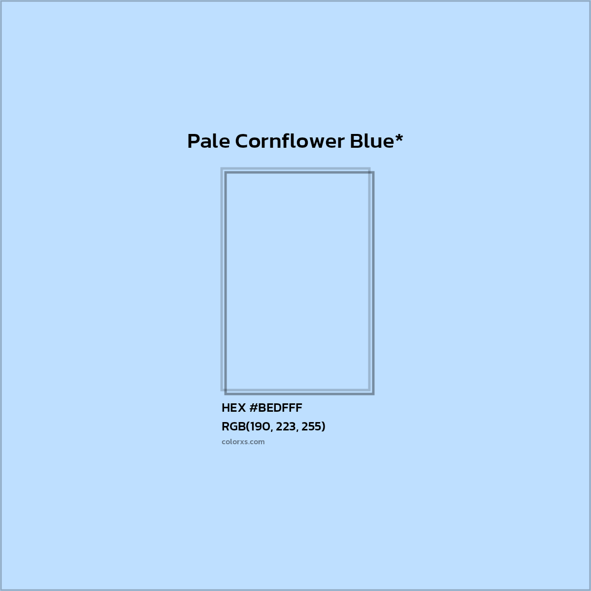 HEX #BEDFFF Color Name, Color Code, Palettes, Similar Paints, Images