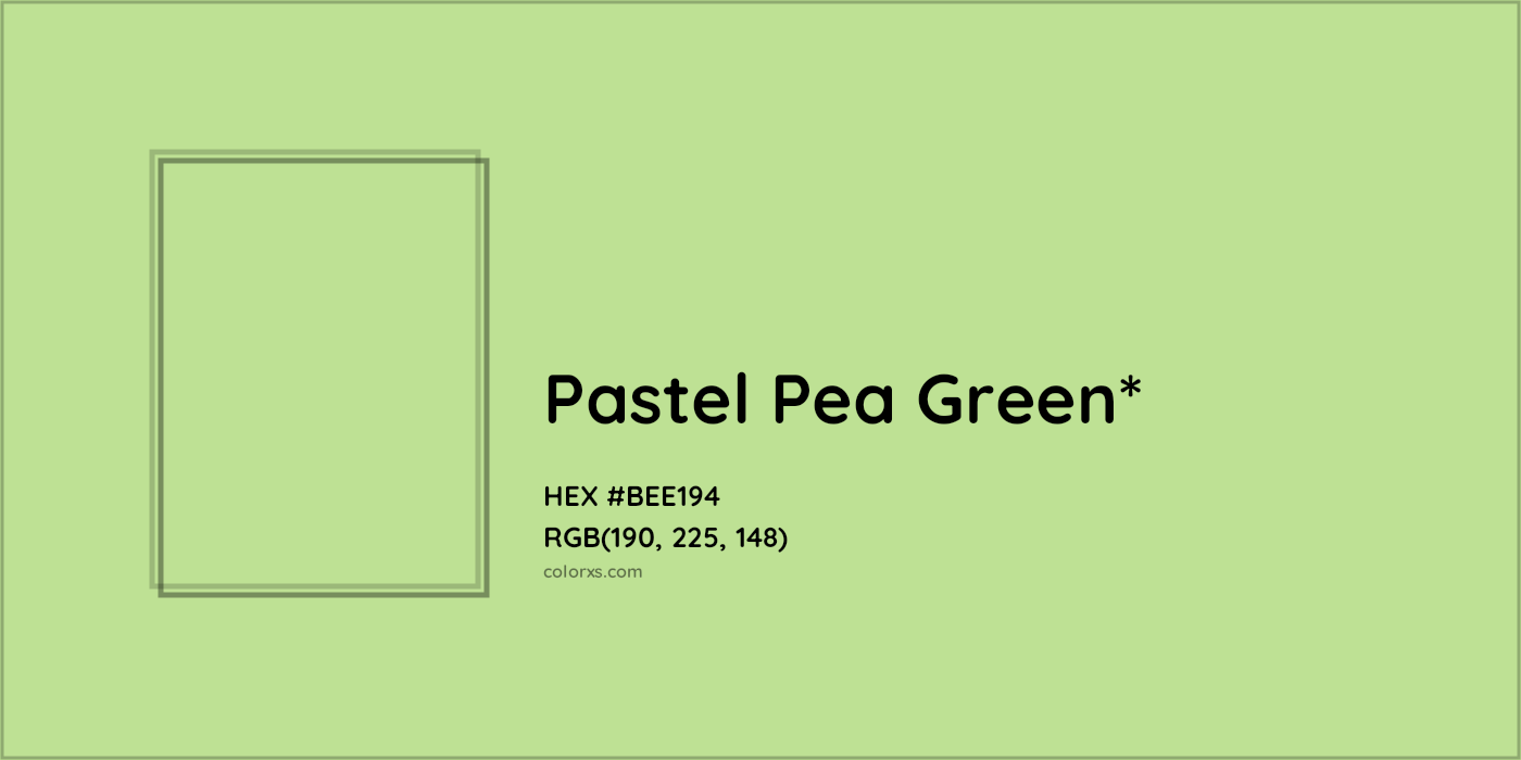 HEX #BEE194 Color Name, Color Code, Palettes, Similar Paints, Images