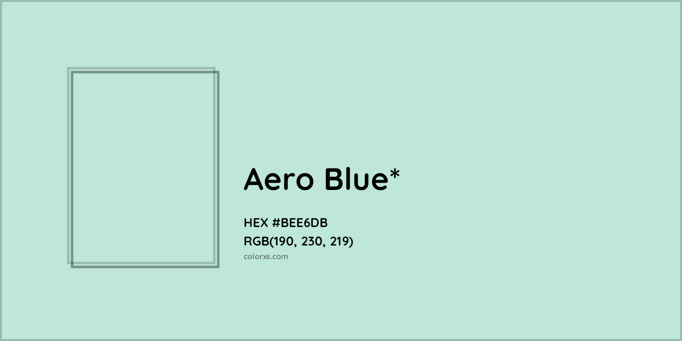 HEX #BEE6DB Color Name, Color Code, Palettes, Similar Paints, Images