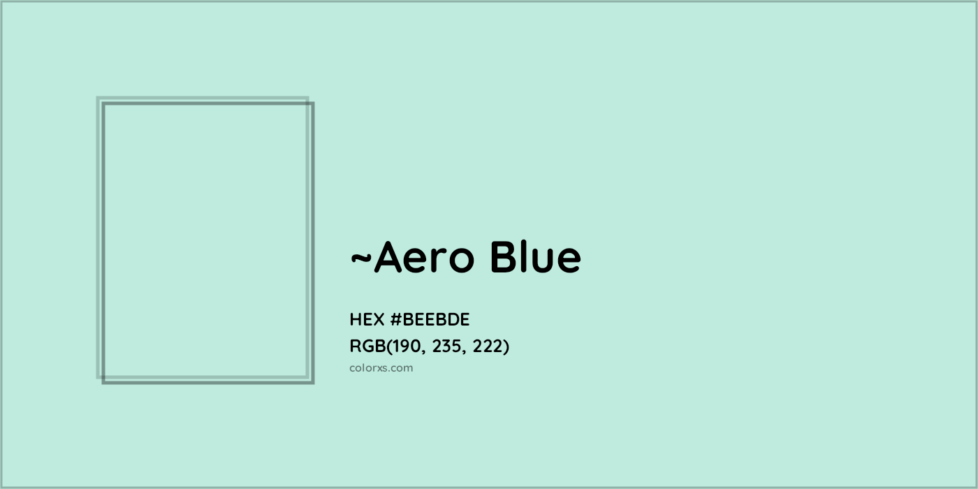 HEX #BEEBDE Color Name, Color Code, Palettes, Similar Paints, Images