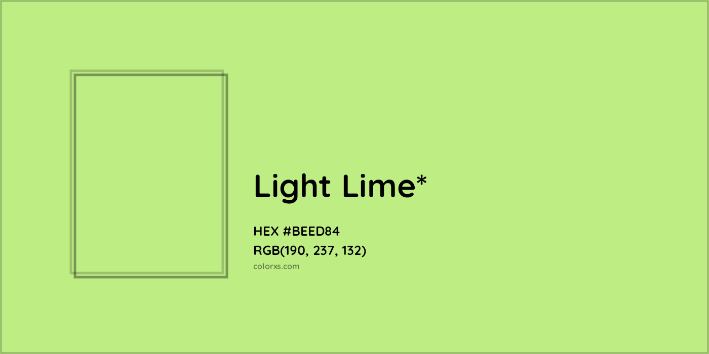 HEX #BEED84 Color Name, Color Code, Palettes, Similar Paints, Images