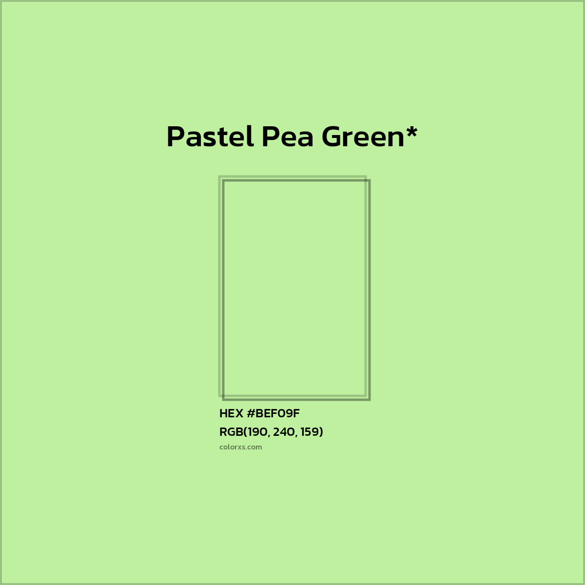 HEX #BEF09F Color Name, Color Code, Palettes, Similar Paints, Images