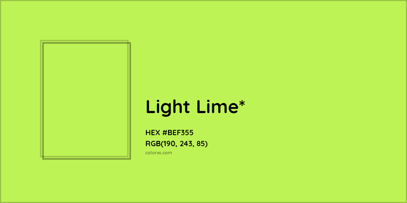 HEX #BEF355 Color Name, Color Code, Palettes, Similar Paints, Images