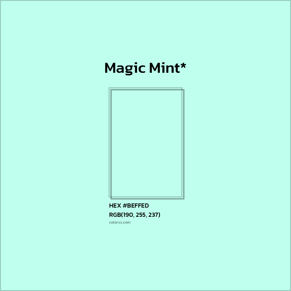 HEX #BEFFED Color Name, Color Code, Palettes, Similar Paints, Images