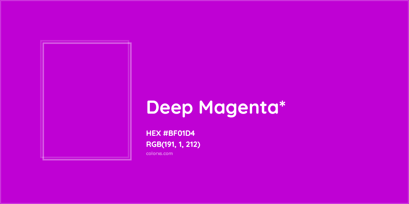 HEX #BF01D4 Color Name, Color Code, Palettes, Similar Paints, Images