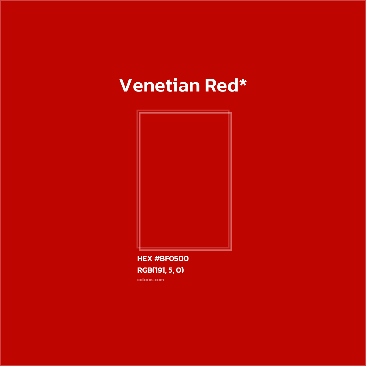 HEX #BF0500 Color Name, Color Code, Palettes, Similar Paints, Images