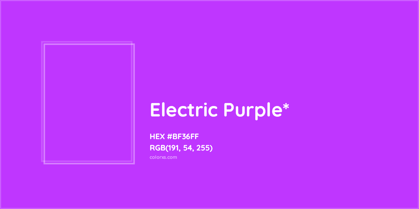HEX #BF36FF Color Name, Color Code, Palettes, Similar Paints, Images