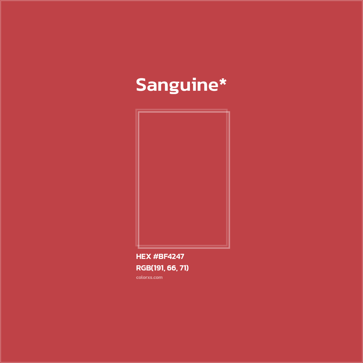 HEX #BF4247 Color Name, Color Code, Palettes, Similar Paints, Images