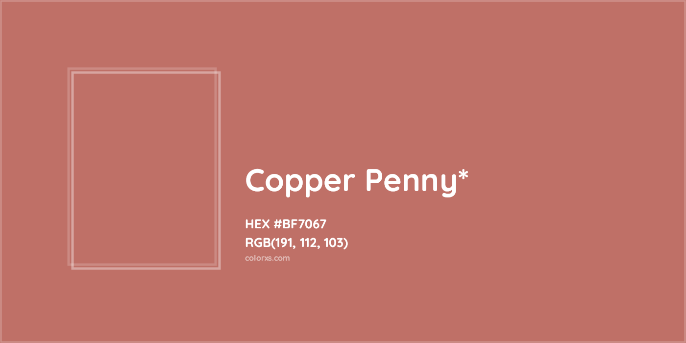 HEX #BF7067 Color Name, Color Code, Palettes, Similar Paints, Images