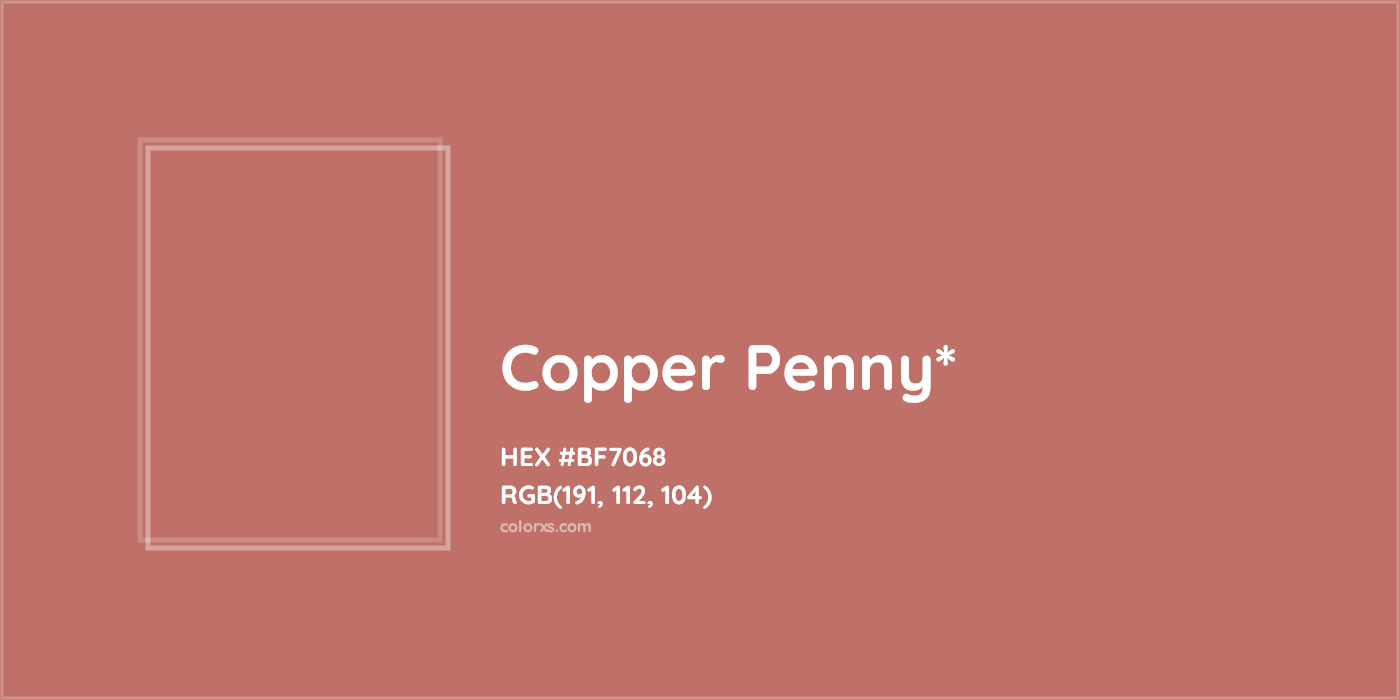 HEX #BF7068 Color Name, Color Code, Palettes, Similar Paints, Images