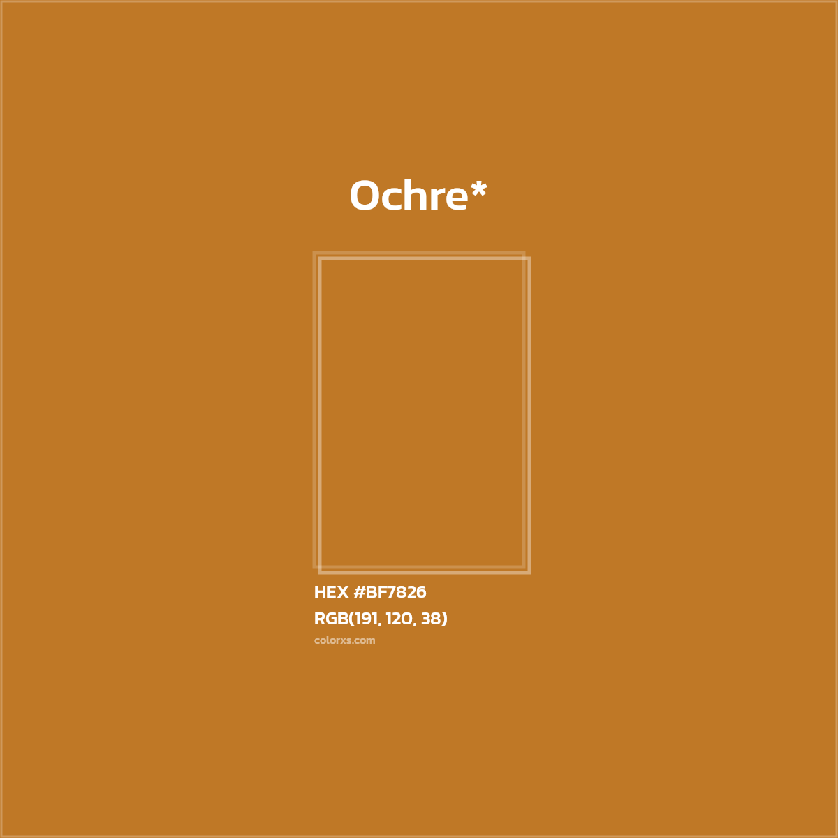 HEX #BF7826 Color Name, Color Code, Palettes, Similar Paints, Images