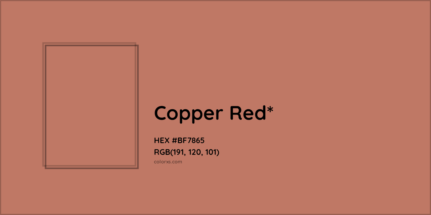 HEX #BF7865 Color Name, Color Code, Palettes, Similar Paints, Images