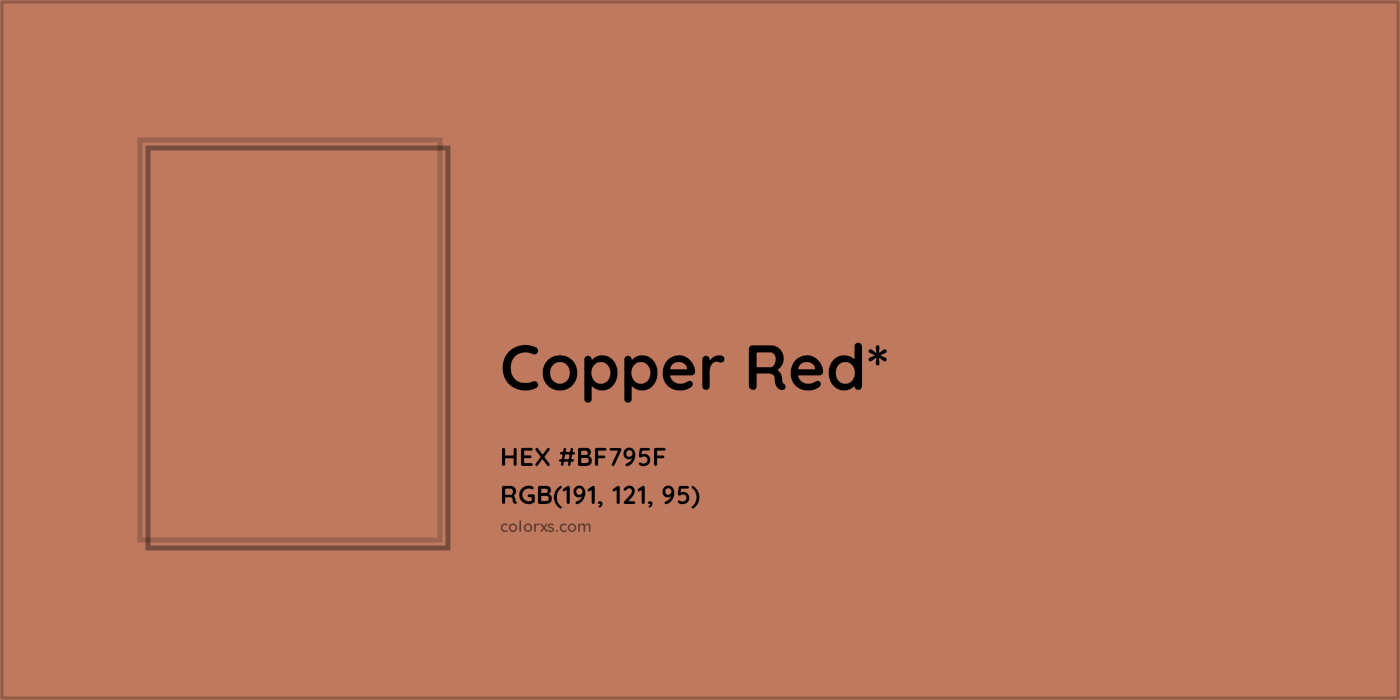 HEX #BF795F Color Name, Color Code, Palettes, Similar Paints, Images