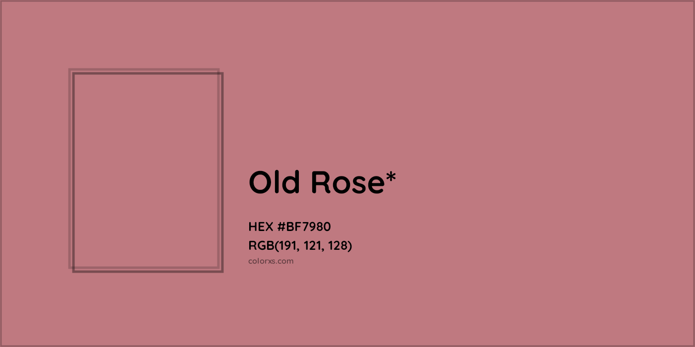 HEX #BF7980 Color Name, Color Code, Palettes, Similar Paints, Images