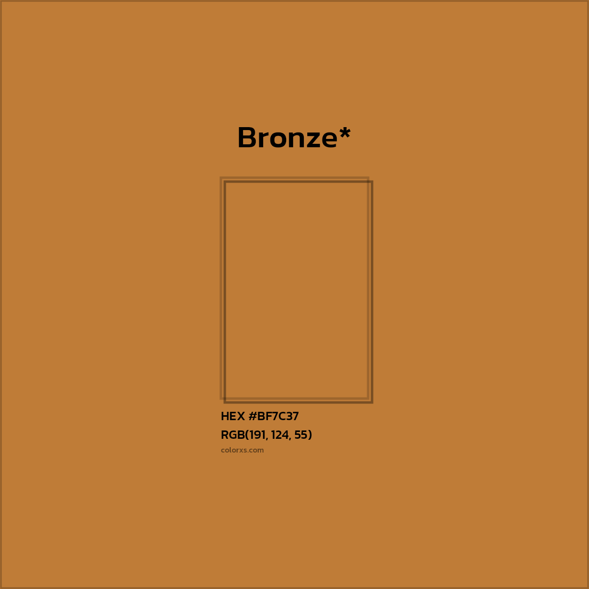 HEX #BF7C37 Color Name, Color Code, Palettes, Similar Paints, Images