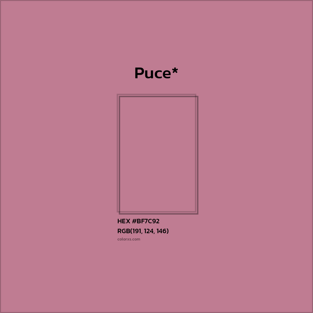 HEX #BF7C92 Color Name, Color Code, Palettes, Similar Paints, Images