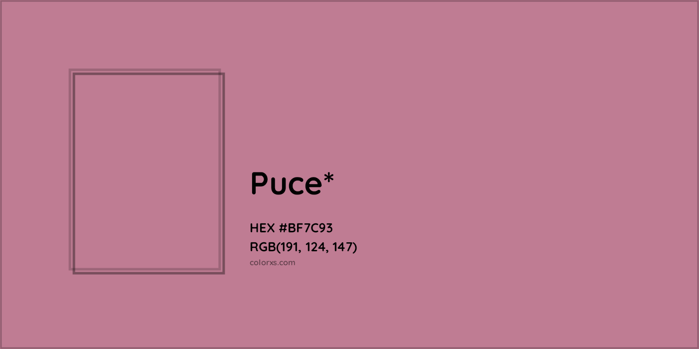 HEX #BF7C93 Color Name, Color Code, Palettes, Similar Paints, Images