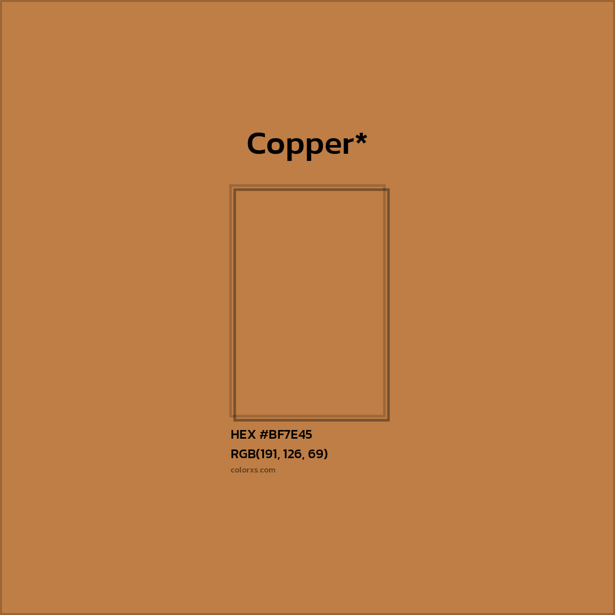 HEX #BF7E45 Color Name, Color Code, Palettes, Similar Paints, Images