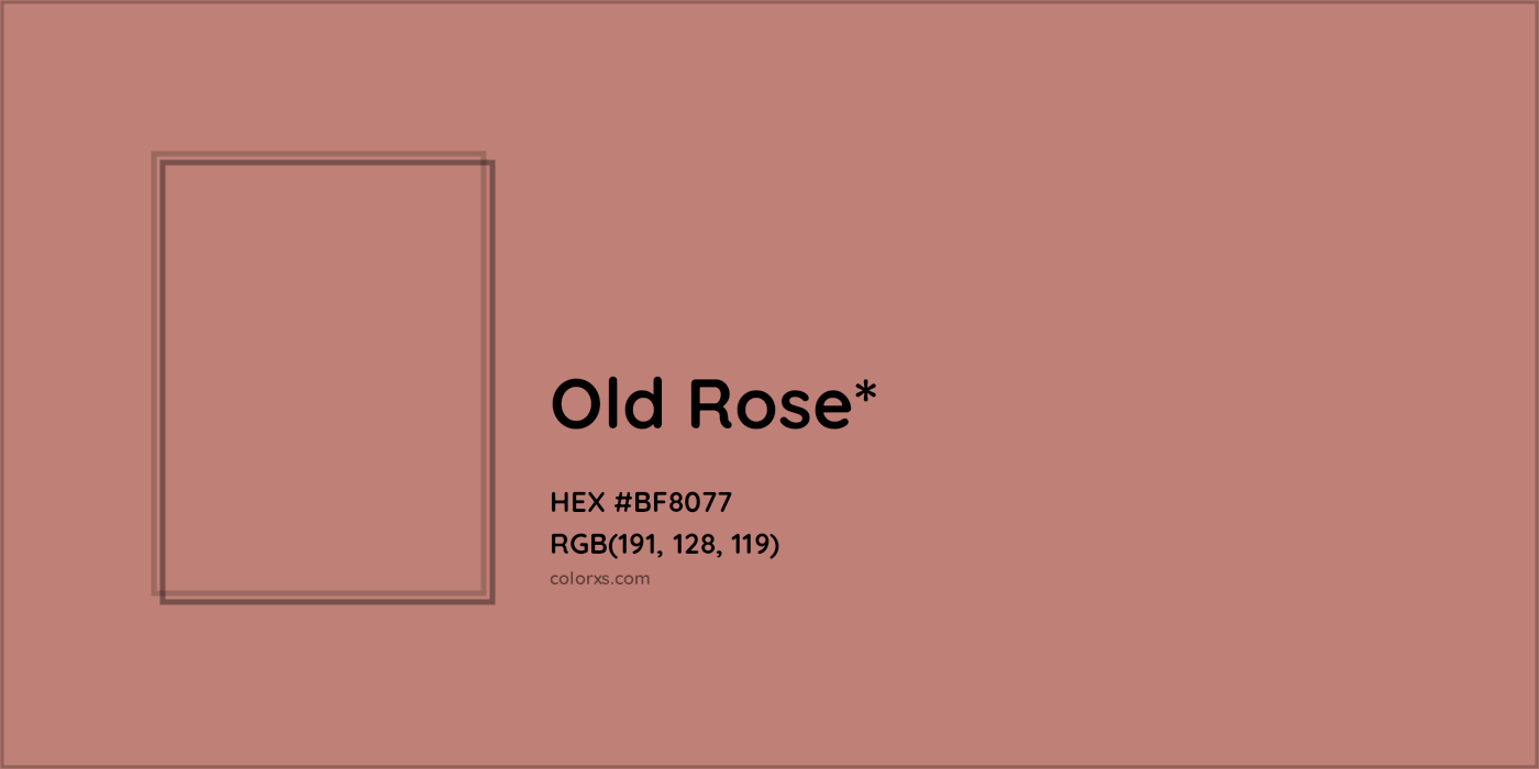HEX #BF8077 Color Name, Color Code, Palettes, Similar Paints, Images