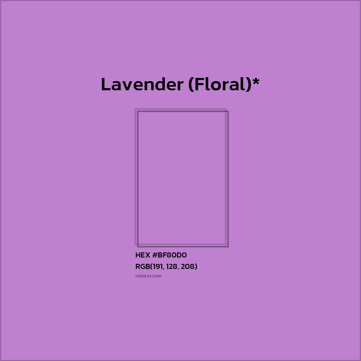HEX #BF80D0 Color Name, Color Code, Palettes, Similar Paints, Images