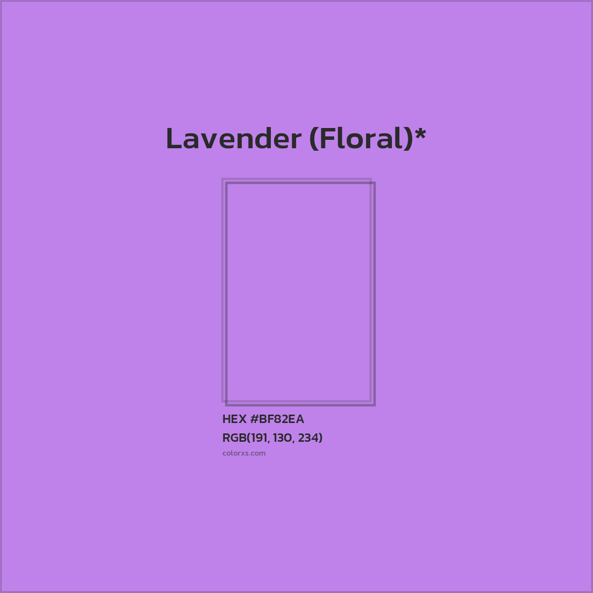 HEX #BF82EA Color Name, Color Code, Palettes, Similar Paints, Images