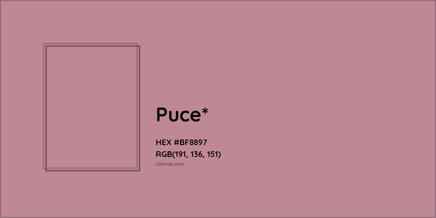 HEX #BF8897 Color Name, Color Code, Palettes, Similar Paints, Images