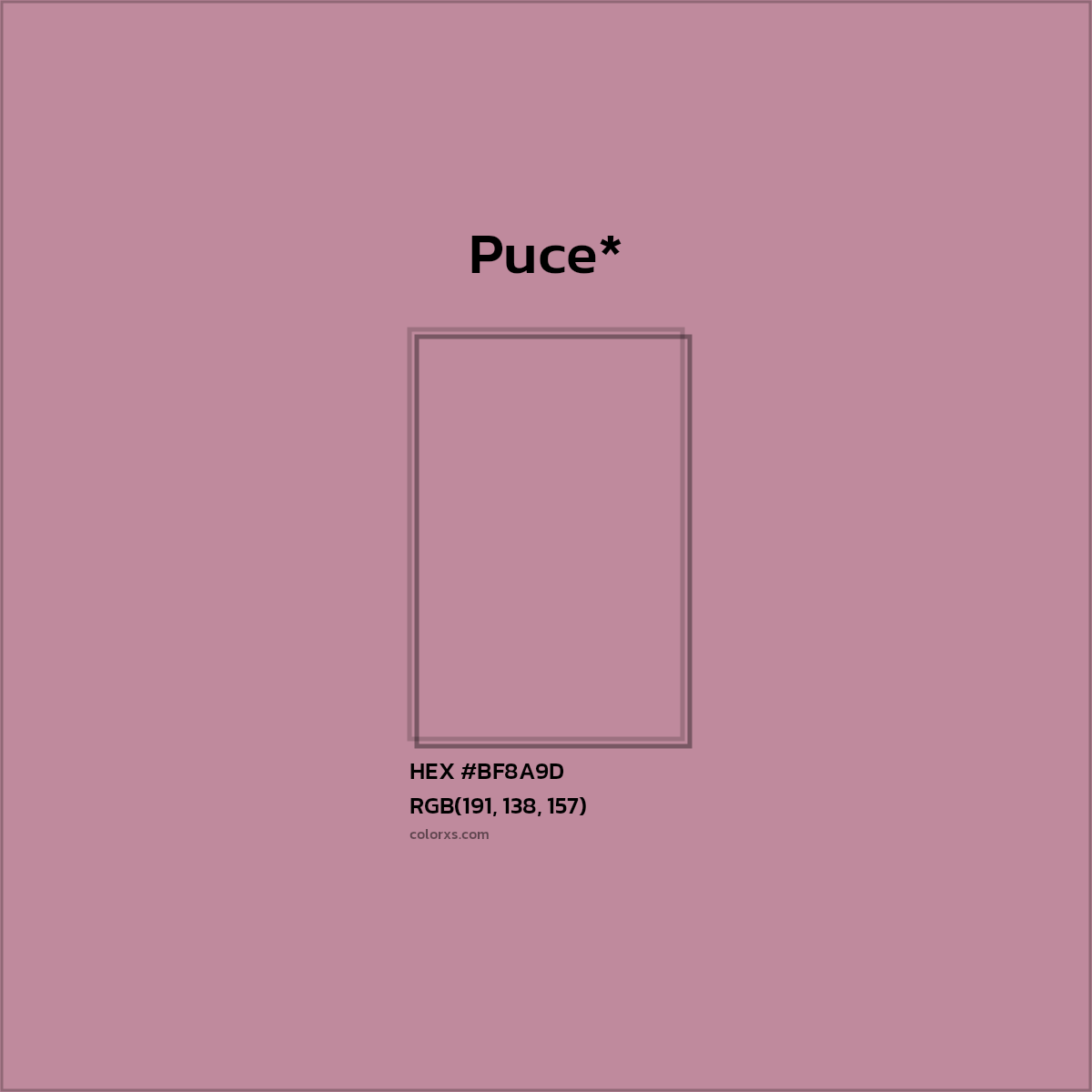 HEX #BF8A9D Color Name, Color Code, Palettes, Similar Paints, Images