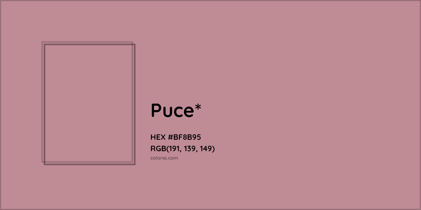 HEX #BF8B95 Color Name, Color Code, Palettes, Similar Paints, Images