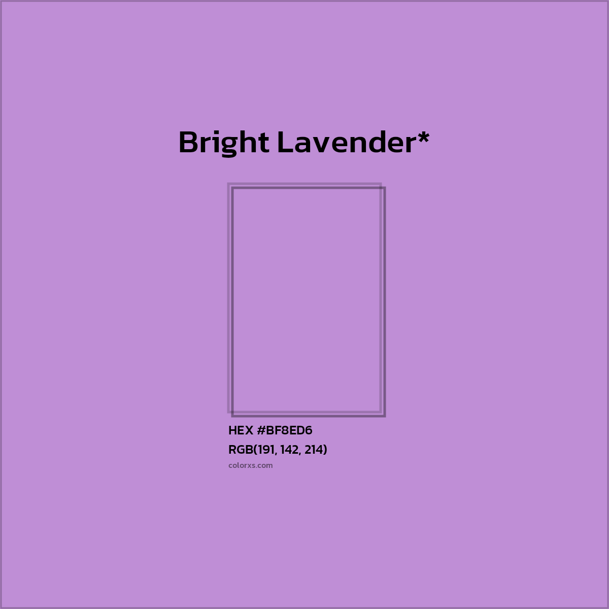 HEX #BF8ED6 Color Name, Color Code, Palettes, Similar Paints, Images
