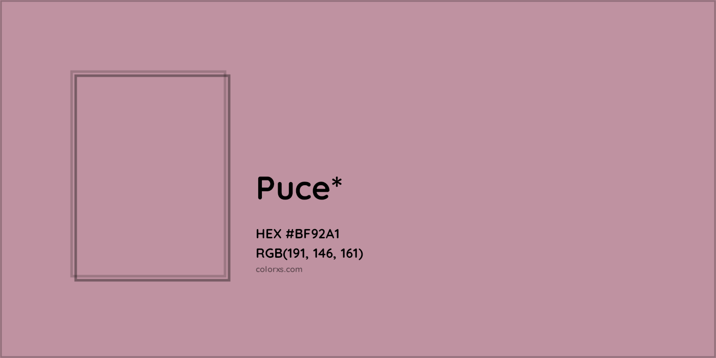 HEX #BF92A1 Color Name, Color Code, Palettes, Similar Paints, Images