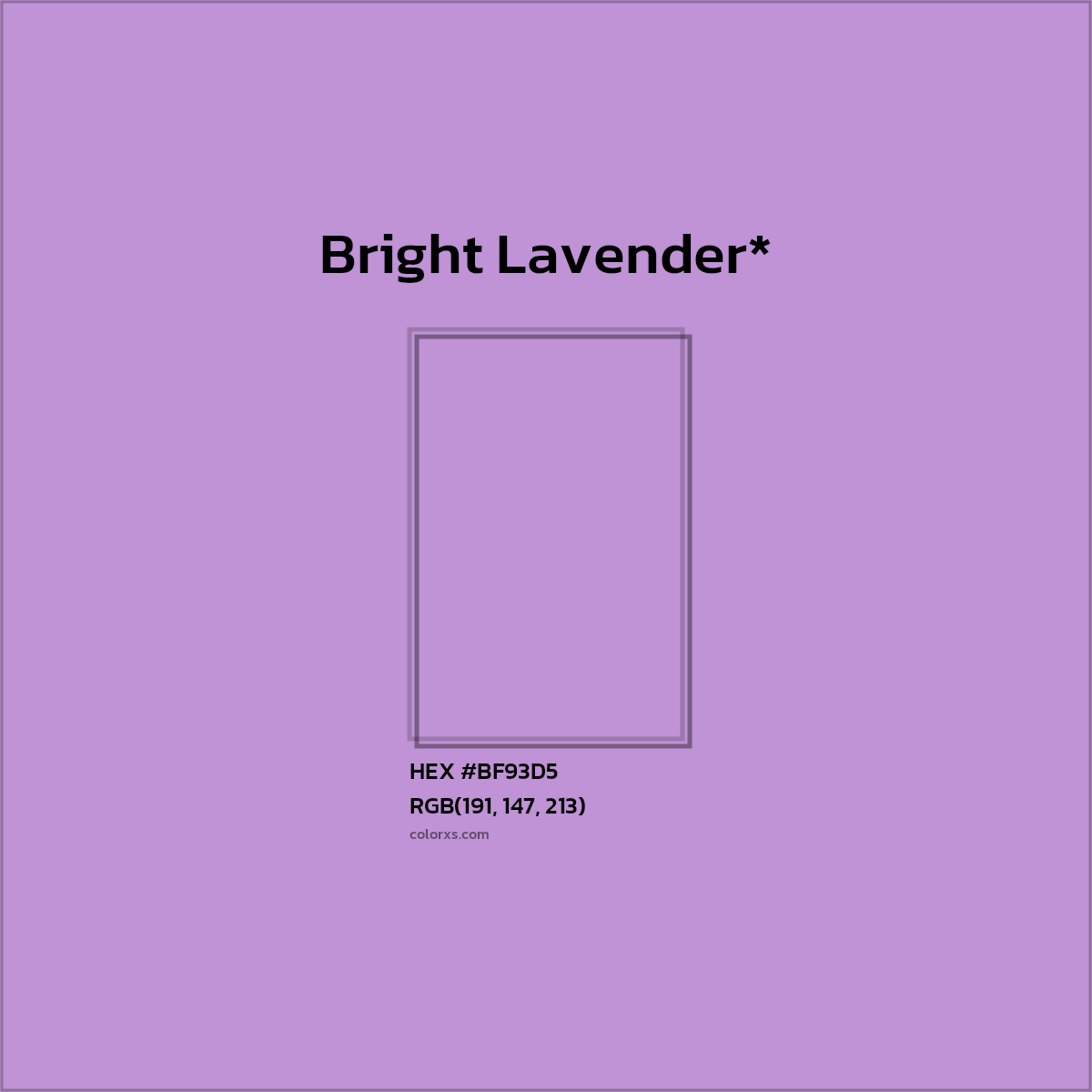 HEX #BF93D5 Color Name, Color Code, Palettes, Similar Paints, Images