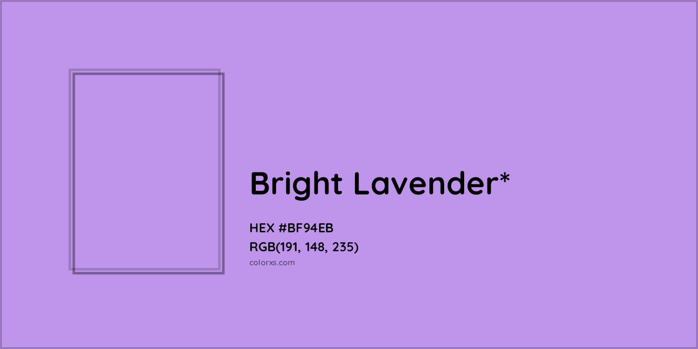 HEX #BF94EB Color Name, Color Code, Palettes, Similar Paints, Images