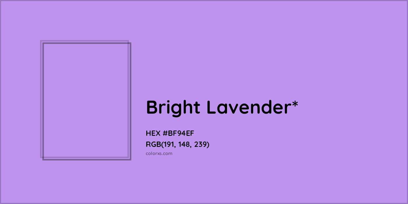 HEX #BF94EF Color Name, Color Code, Palettes, Similar Paints, Images