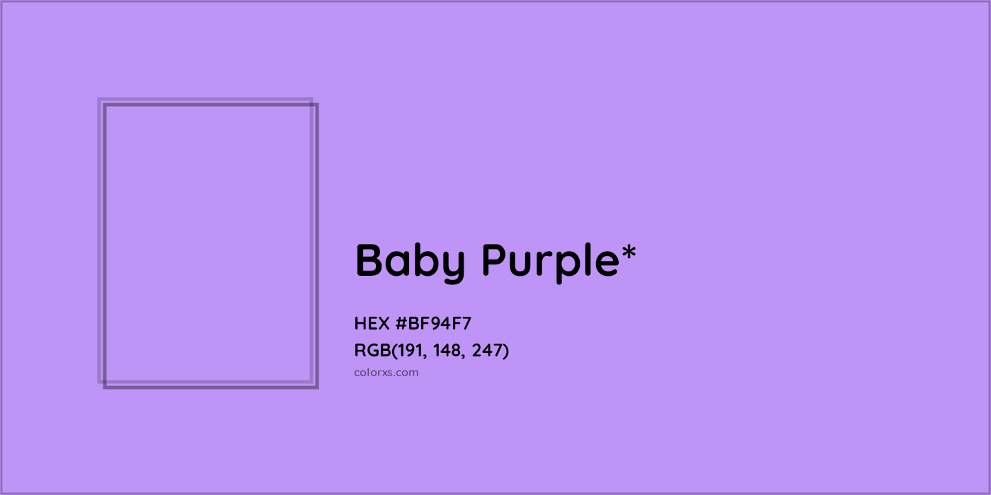 HEX #BF94F7 Color Name, Color Code, Palettes, Similar Paints, Images