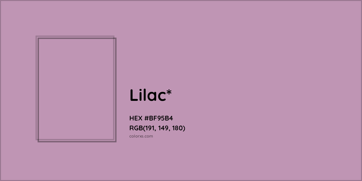 HEX #BF95B4 Color Name, Color Code, Palettes, Similar Paints, Images
