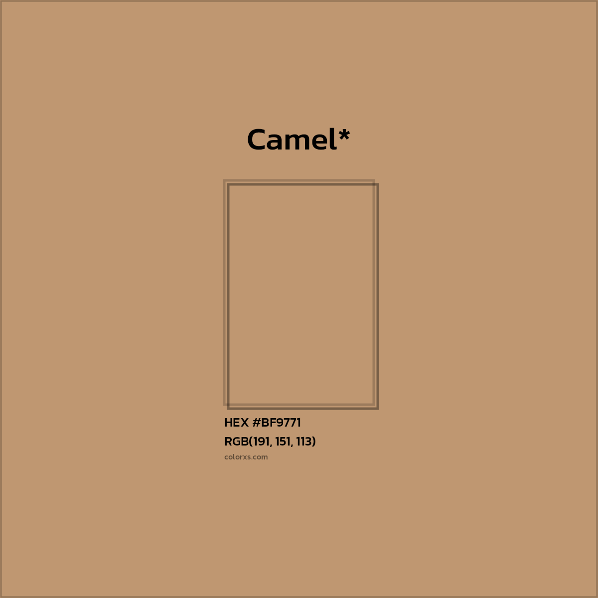 HEX #BF9771 Color Name, Color Code, Palettes, Similar Paints, Images