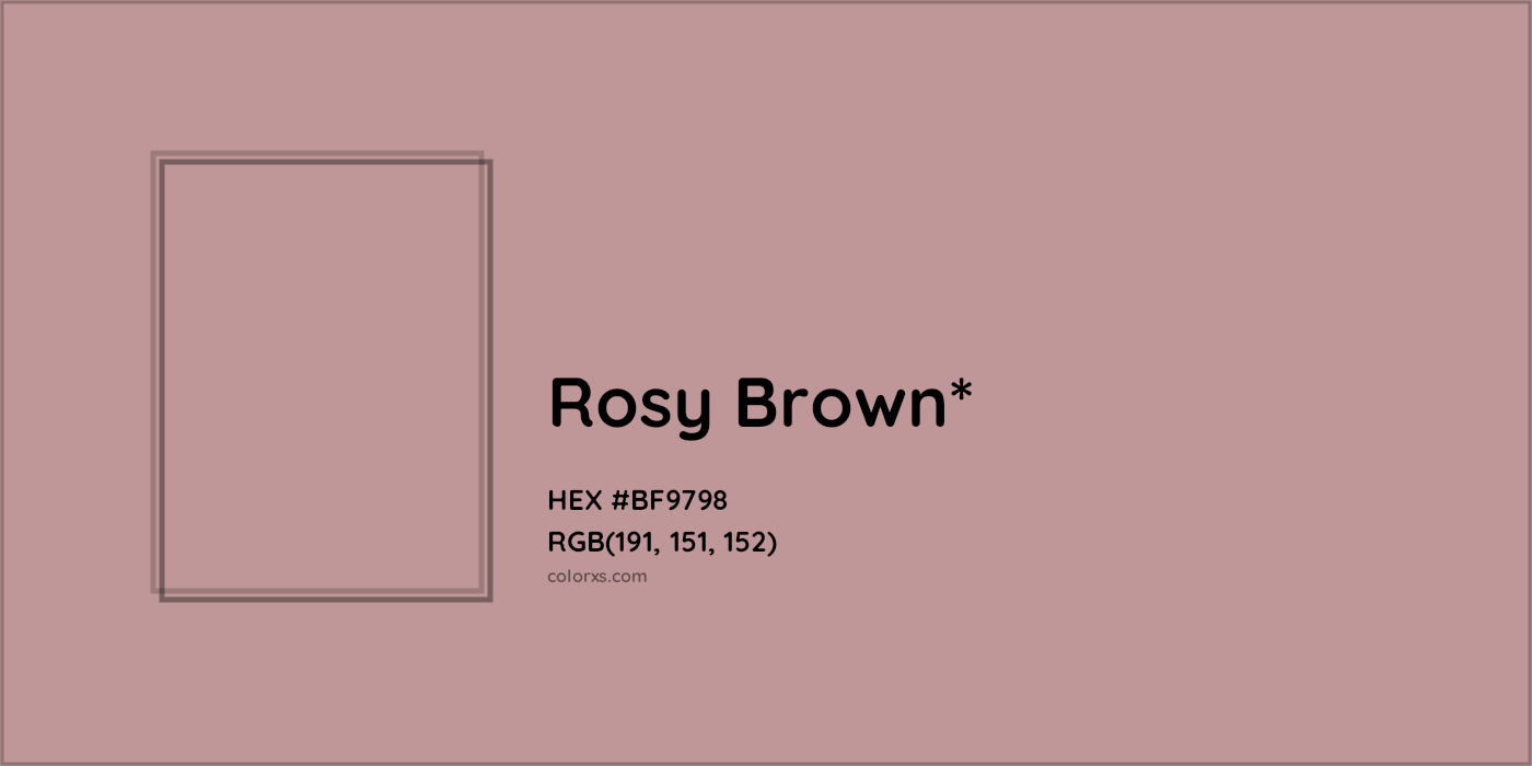 HEX #BF9798 Color Name, Color Code, Palettes, Similar Paints, Images