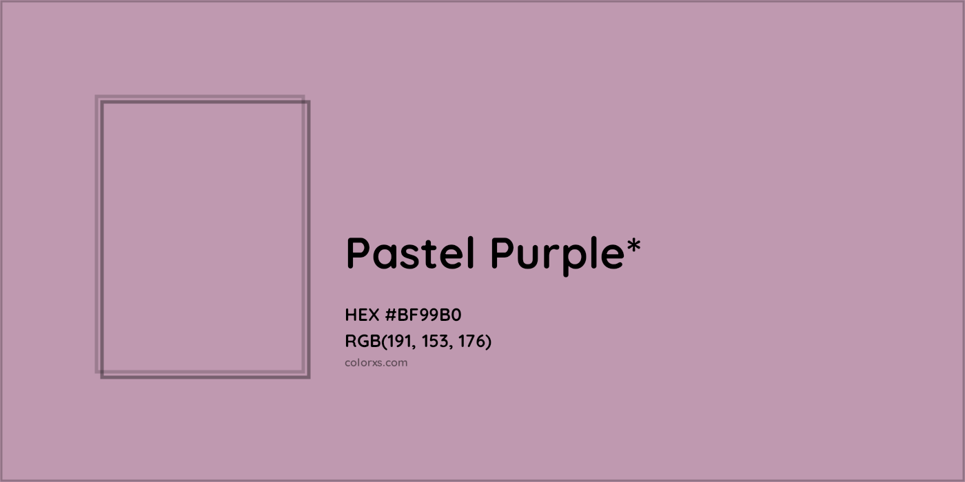 HEX #BF99B0 Color Name, Color Code, Palettes, Similar Paints, Images