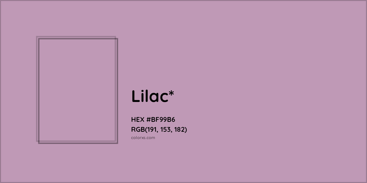 HEX #BF99B6 Color Name, Color Code, Palettes, Similar Paints, Images