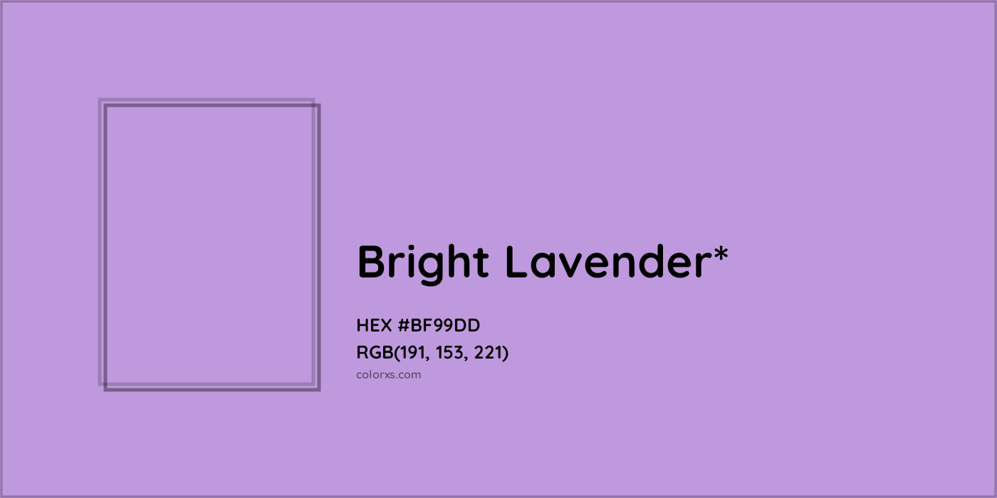 HEX #BF99DD Color Name, Color Code, Palettes, Similar Paints, Images