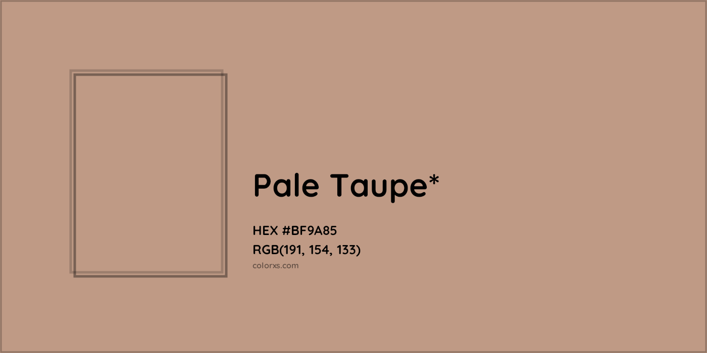 HEX #BF9A85 Color Name, Color Code, Palettes, Similar Paints, Images