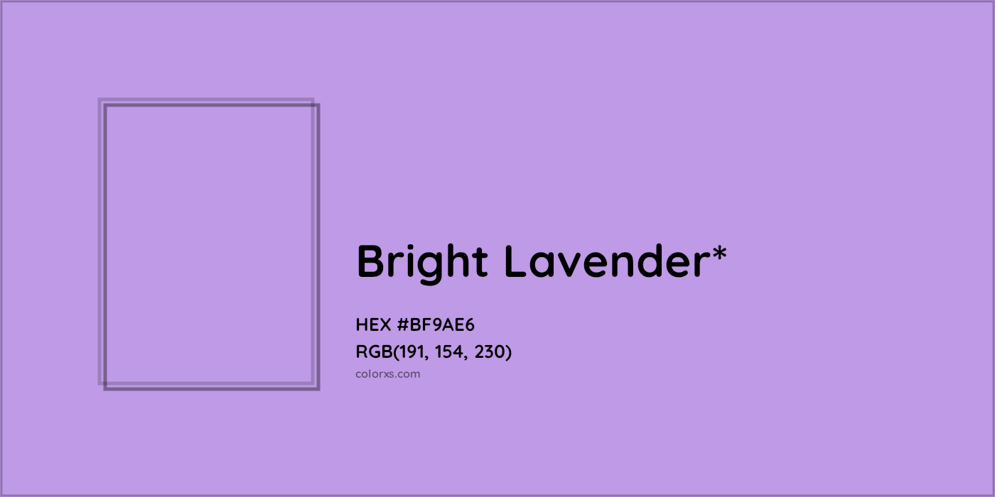 HEX #BF9AE6 Color Name, Color Code, Palettes, Similar Paints, Images