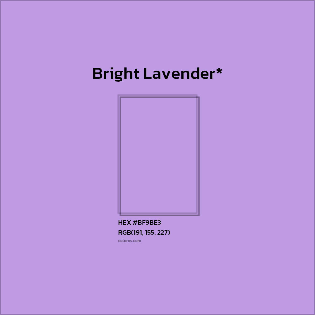 HEX #BF9BE3 Color Name, Color Code, Palettes, Similar Paints, Images