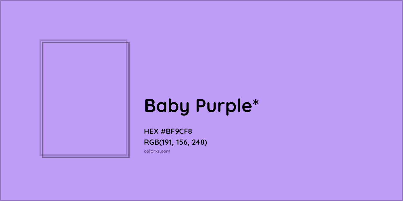 HEX #BF9CF8 Color Name, Color Code, Palettes, Similar Paints, Images