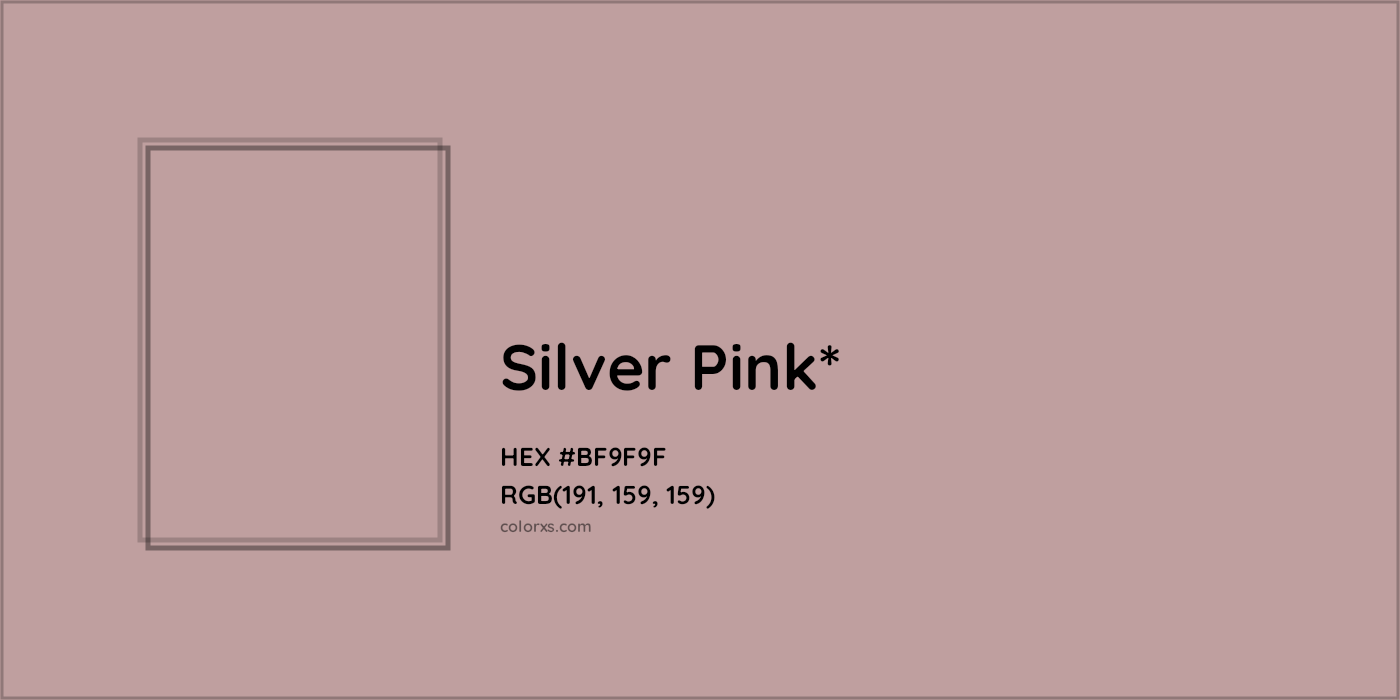 HEX #BF9F9F Color Name, Color Code, Palettes, Similar Paints, Images