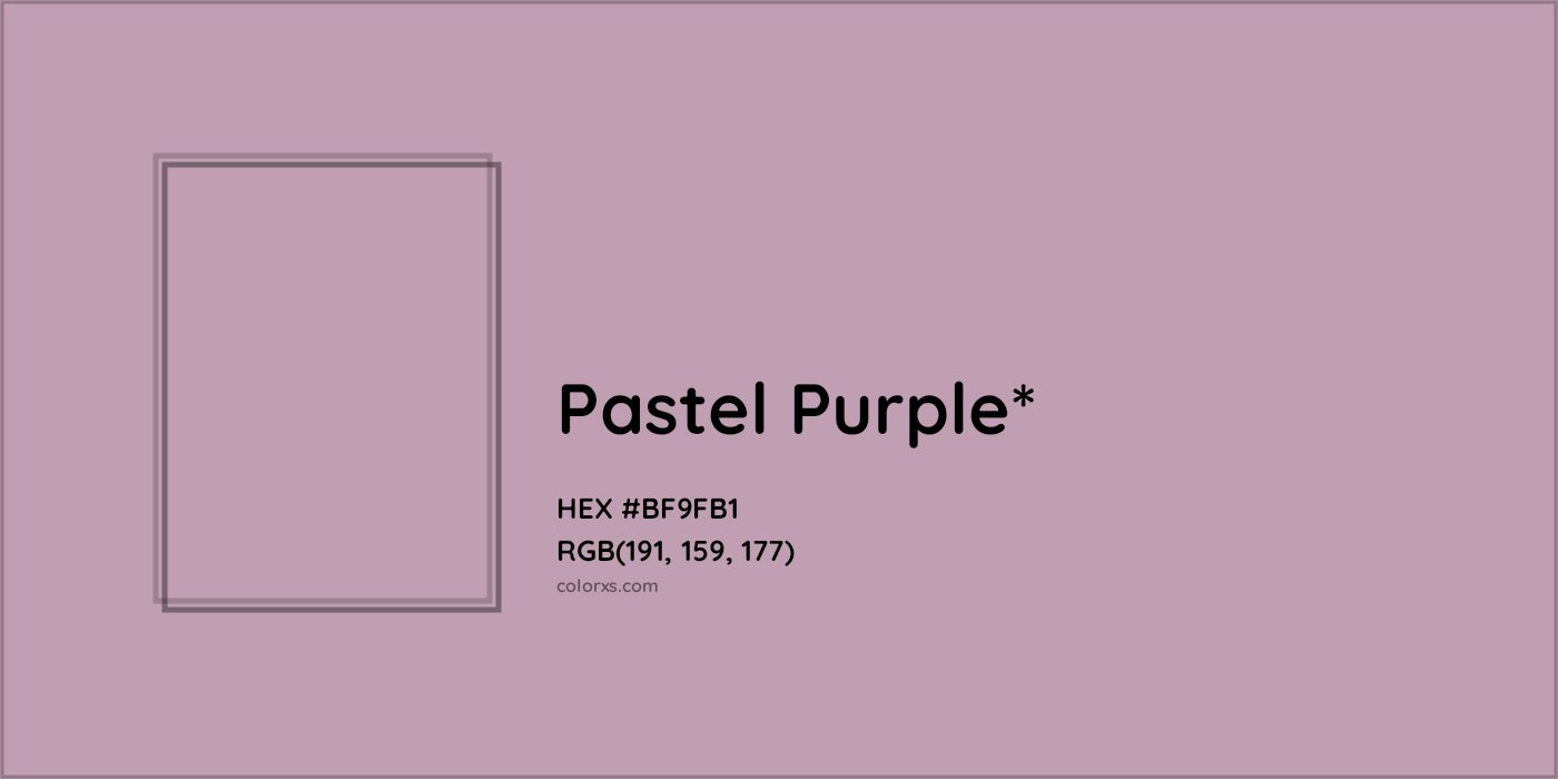 HEX #BF9FB1 Color Name, Color Code, Palettes, Similar Paints, Images