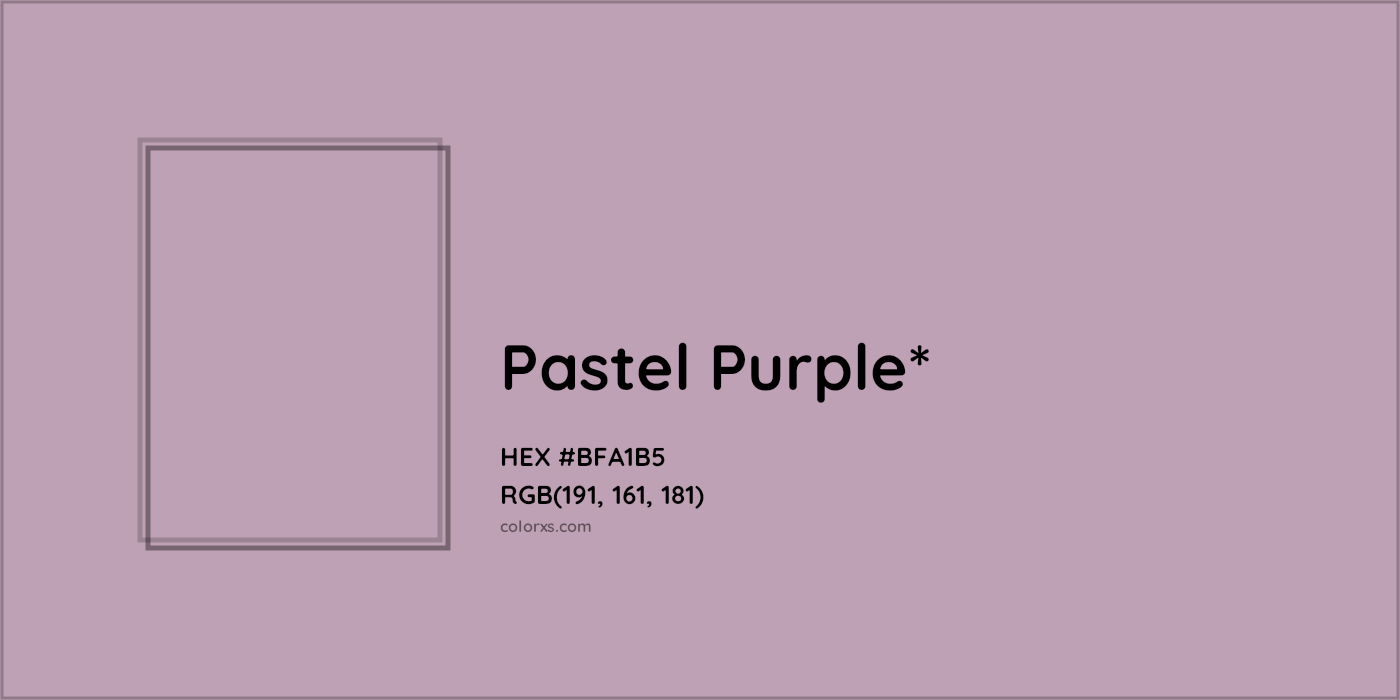 HEX #BFA1B5 Color Name, Color Code, Palettes, Similar Paints, Images