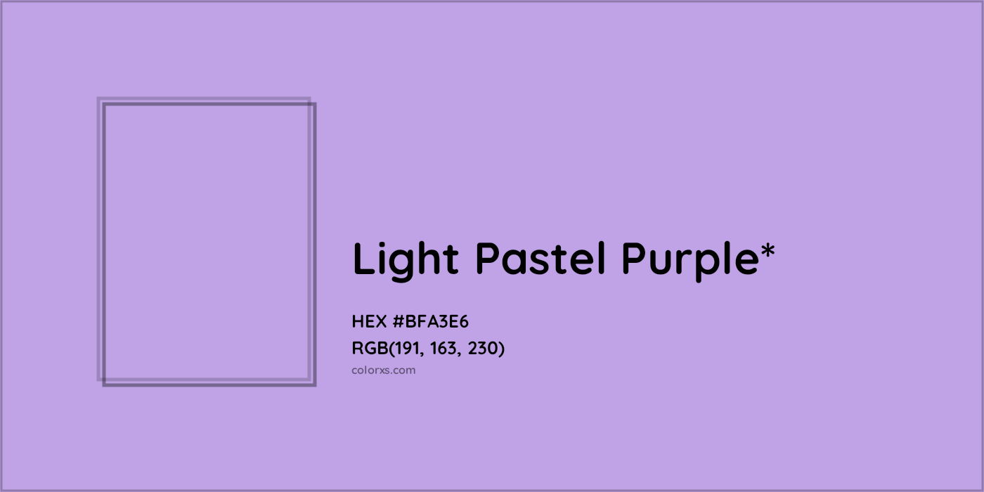 HEX #BFA3E6 Color Name, Color Code, Palettes, Similar Paints, Images