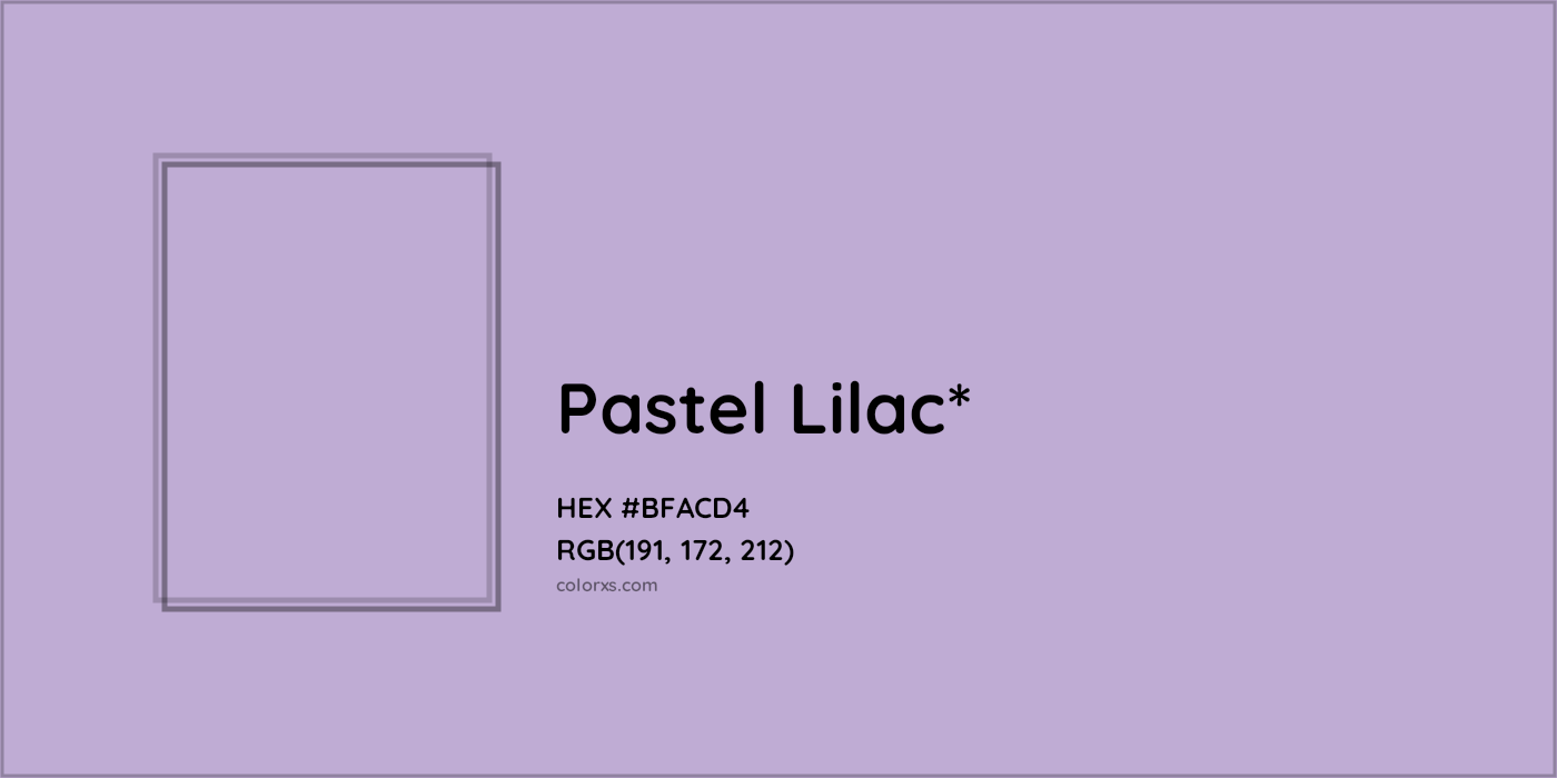 HEX #BFACD4 Color Name, Color Code, Palettes, Similar Paints, Images